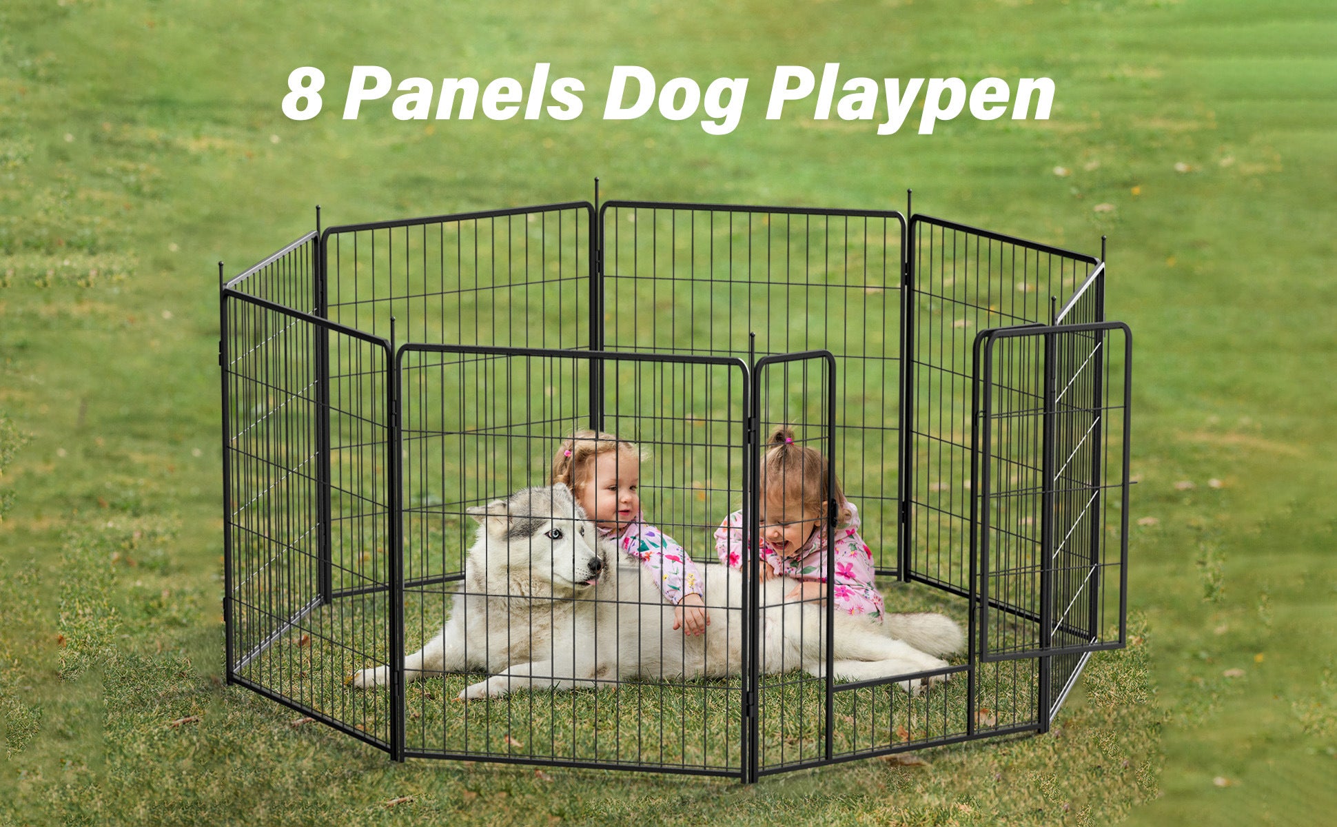 Dog Playpen Indoor Outdoor, 24" Height Doba